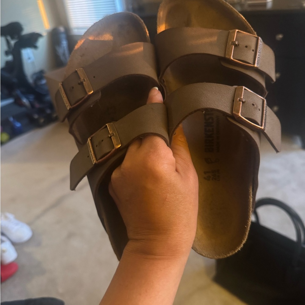 Birkenstock Tan Double-Buckle Sandals